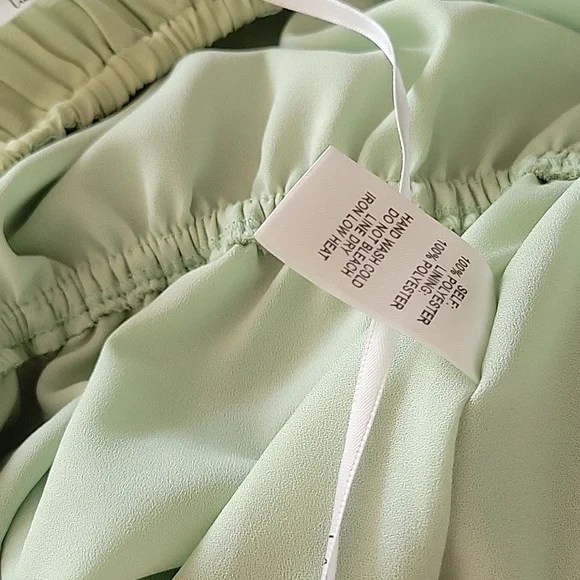 Lulus Women's Lime Green Plisse Sleeveless Wide-Leg Jumpsuit Size L Summwr Chic - Picture 14 of 16